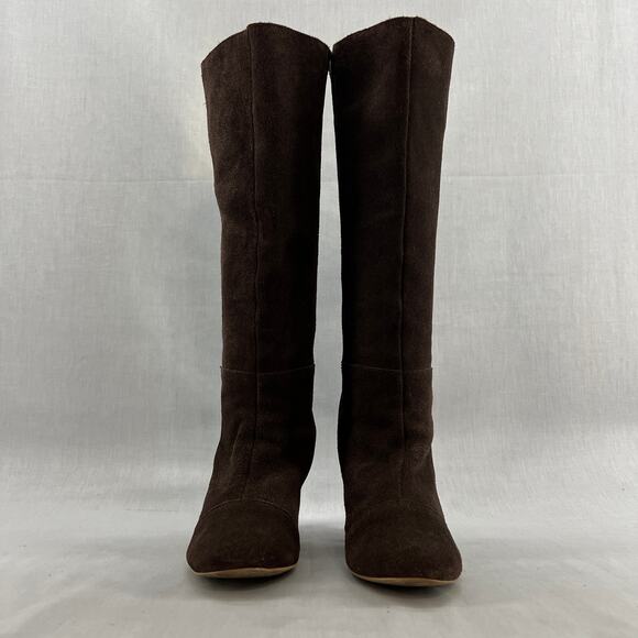 Matisse Knee High-Tall- Suede Leather-Block Heel Boot - Brown- Women size 8 - Picture 3 of 14